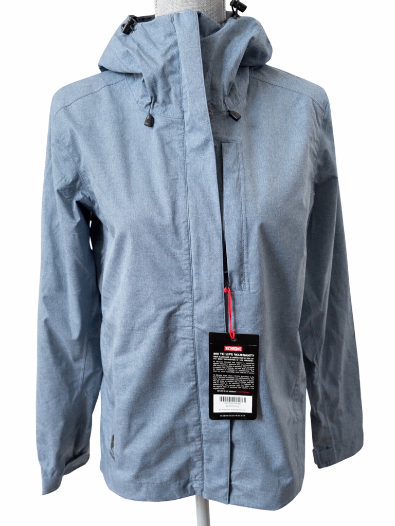 Nwt Chrome Industries Storm Signal Waterproof Hooded Jacket Women’s Large Blue — image 2 of 8